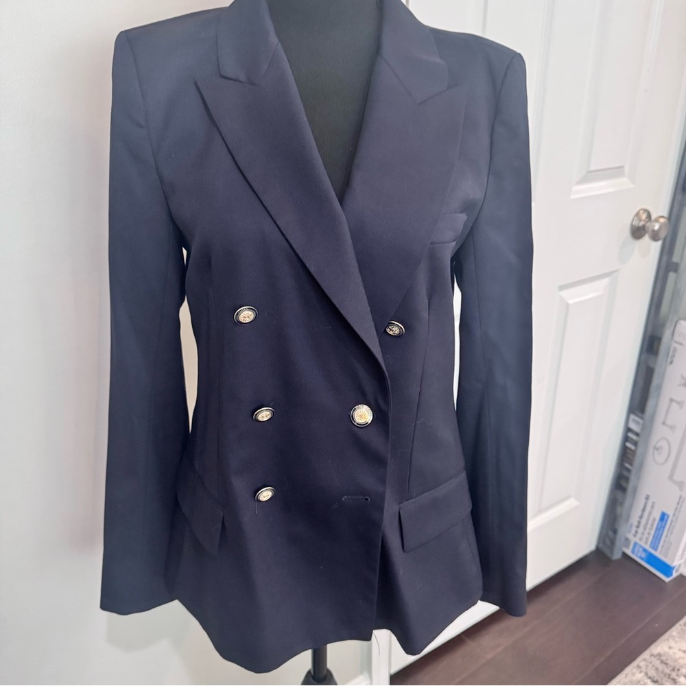 ZARA TAILORED DOUBLE BREASTED BLAZER -MISSING BOTTOM BUTTON